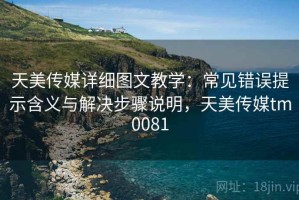 天美传媒详细图文教学：常见错误提示含义与解决步骤说明，天美传媒tm0081