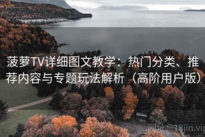 菠萝TV详细图文教学：热门分类、推荐内容与专题玩法解析（高阶用户版）