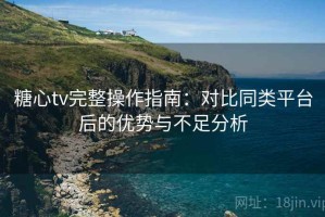 糖心tv完整操作指南：对比同类平台后的优势与不足分析