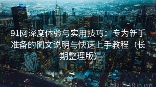91网深度体验与实用技巧：专为新手准备的图文说明与快速上手教程（长期整理版）