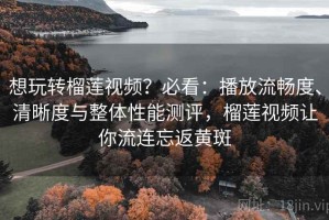 想玩转榴莲视频？必看：播放流畅度、清晰度与整体性能测评，榴莲视频让你流连忘返黄斑