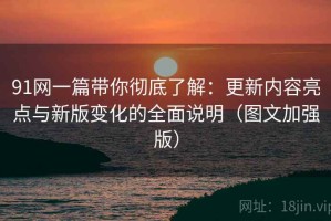 91网一篇带你彻底了解：更新内容亮点与新版变化的全面说明（图文加强版）