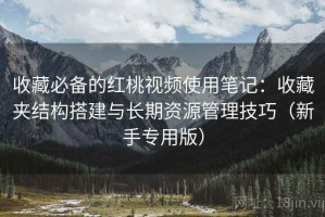 收藏必备的红桃视频使用笔记：收藏夹结构搭建与长期资源管理技巧（新手专用版）