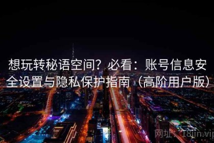 想玩转秘语空间？必看：账号信息安全设置与隐私保护指南（高阶用户版）