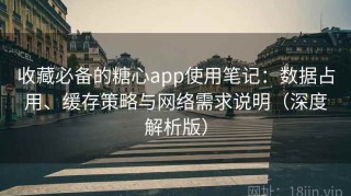 收藏必备的糖心app使用笔记：数据占用、缓存策略与网络需求说明（深度解析版）