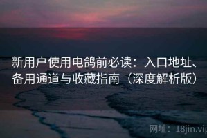 新用户使用电鸽前必读：入口地址、备用通道与收藏指南（深度解析版）