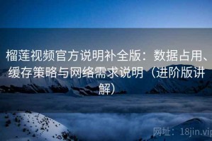 榴莲视频官方说明补全版：数据占用、缓存策略与网络需求说明（进阶版讲解）