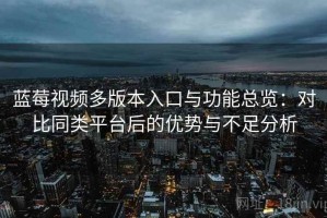 蓝莓视频多版本入口与功能总览：对比同类平台后的优势与不足分析