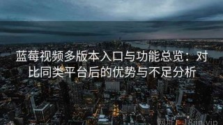 蓝莓视频多版本入口与功能总览：对比同类平台后的优势与不足分析