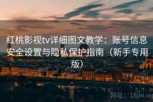 红桃影视tv详细图文教学：账号信息安全设置与隐私保护指南（新手专用版）