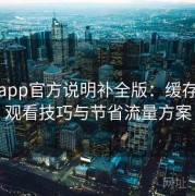 糖心app官方说明补全版：缓存离线观看技巧与节省流量方案