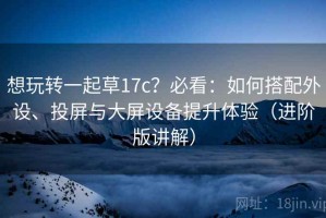 想玩转一起草17c？必看：如何搭配外设、投屏与大屏设备提升体验（进阶版讲解）