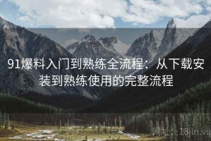 91爆料入门到熟练全流程：从下载安装到熟练使用的完整流程