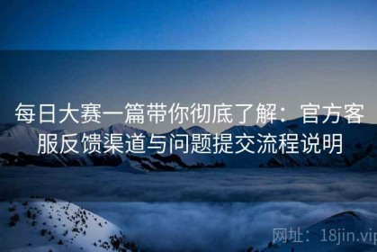 每日大赛一篇带你彻底了解：官方客服反馈渠道与问题提交流程说明