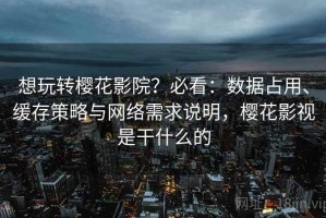 想玩转樱花影院？必看：数据占用、缓存策略与网络需求说明，樱花影视是干什么的