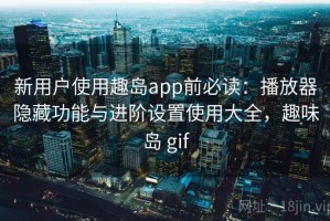 新用户使用趣岛app前必读：播放器隐藏功能与进阶设置使用大全，趣味岛 gif