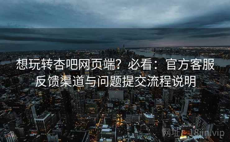 想玩转杏吧网页端？必看：官方客服反馈渠道与问题提交流程说明