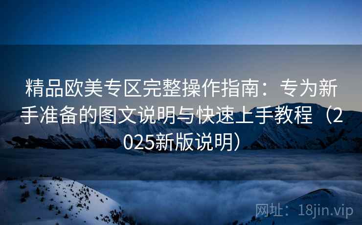 精品欧美专区完整操作指南：专为新手准备的图文说明与快速上手教程（2025新版说明）