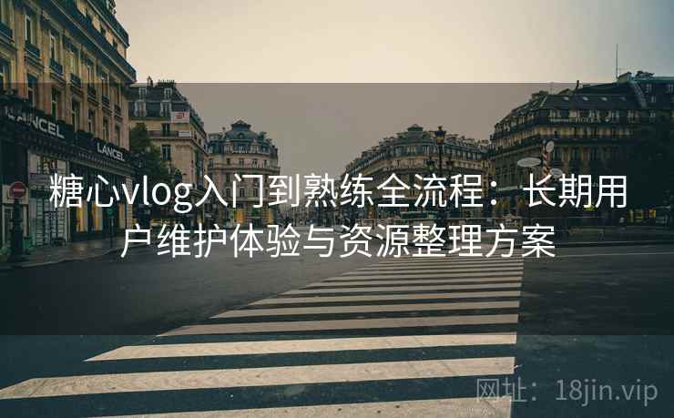 糖心vlog入门到熟练全流程：长期用户维护体验与资源整理方案