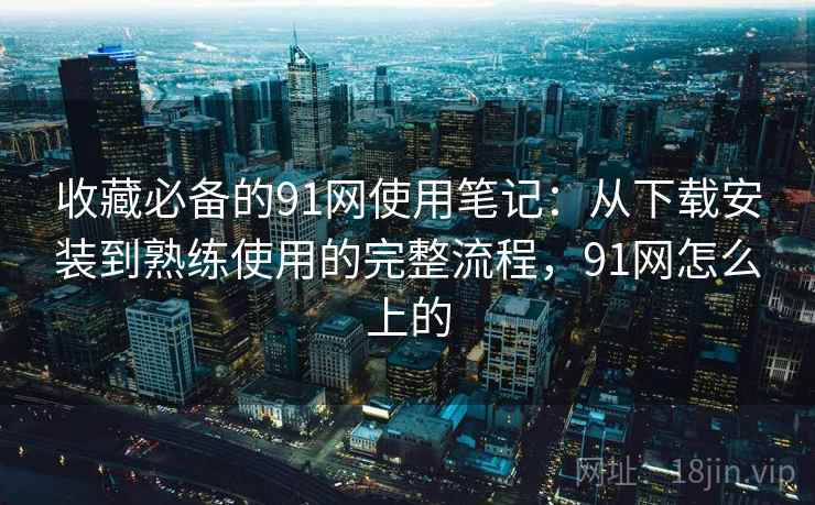 收藏必备的91网使用笔记：从下载安装到熟练使用的完整流程，91网怎么上的