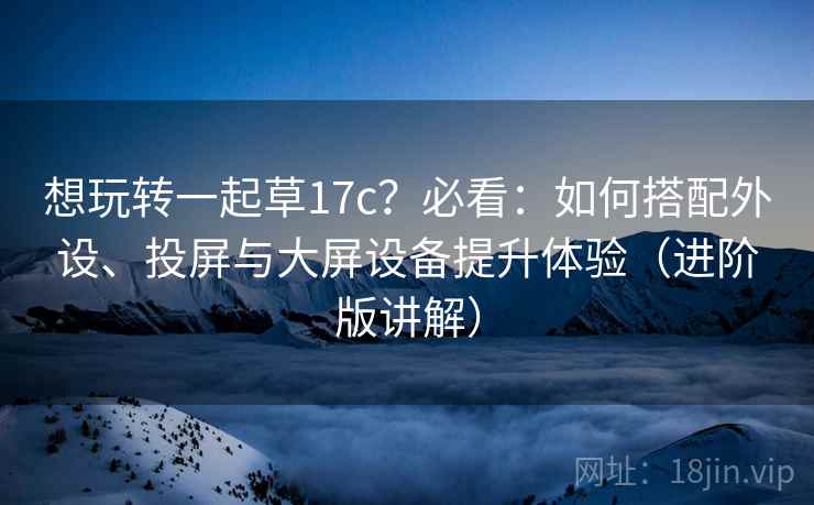 想玩转一起草17c？必看：如何搭配外设、投屏与大屏设备提升体验（进阶版讲解）