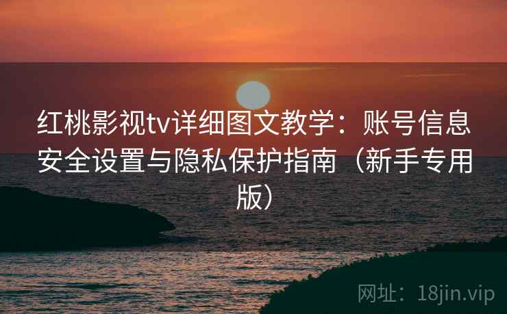 红桃影视tv详细图文教学：账号信息安全设置与隐私保护指南（新手专用版）