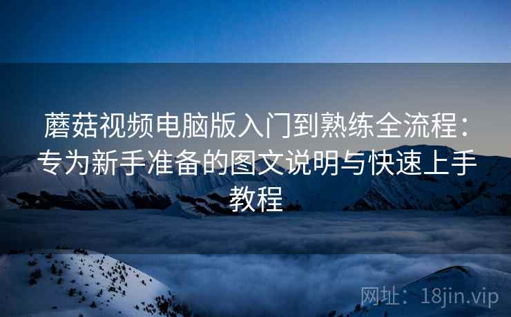 蘑菇视频电脑版入门到熟练全流程：专为新手准备的图文说明与快速上手教程