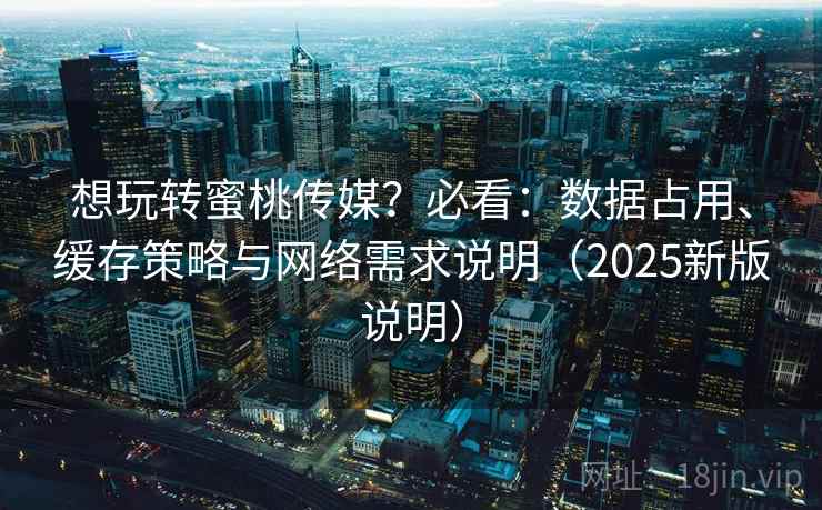想玩转蜜桃传媒?必看:数据占用、缓存策略与网络需求说明(2025新版说明) 想玩转蜜桃传媒?必看:数据占用、缓存策略与网络需求说明(2025新版说明)